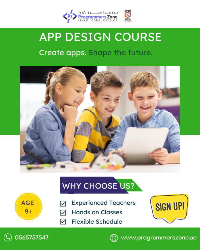 app designing for kids Abu Dhabi